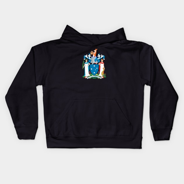 Coat of arms of Victoria Kids Hoodie by Wickedcartoons